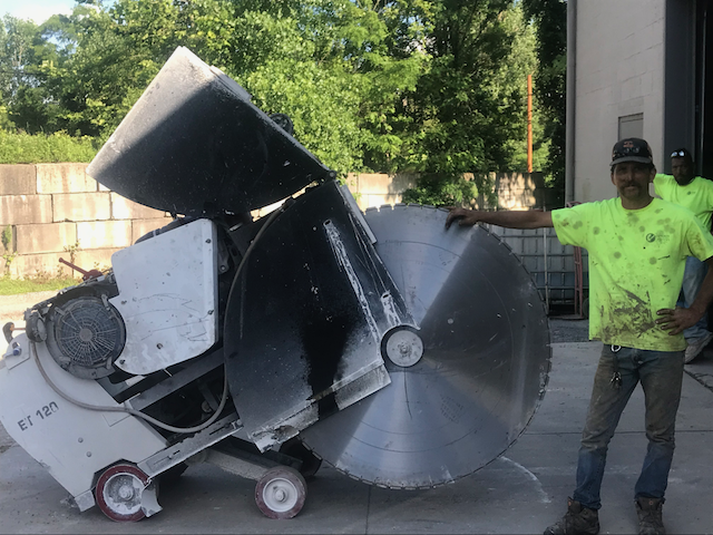 Now That is a Big Concrete Road Saw!